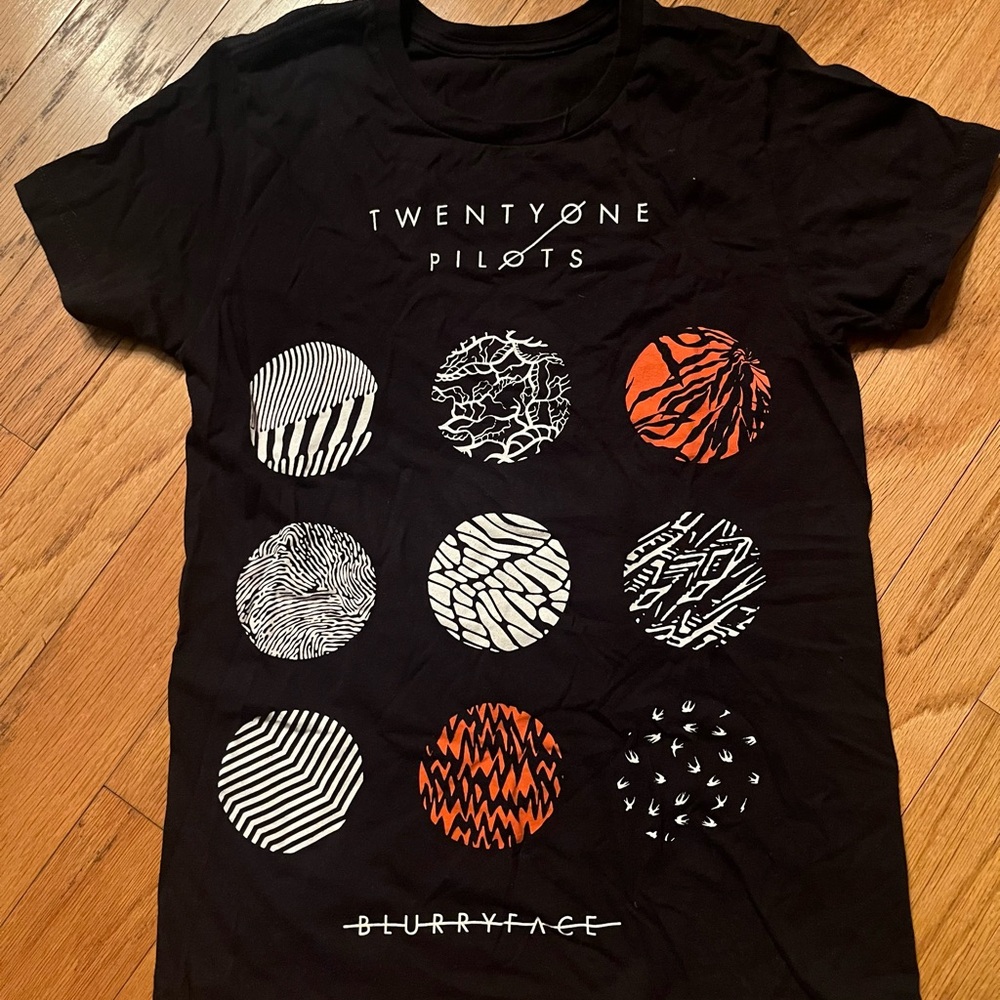 Twenty One Pilots Black and Orange Graphic Tee